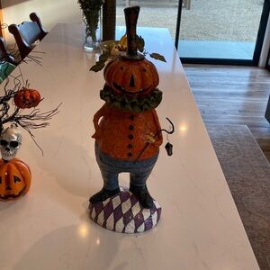 Christopher Radko Pumpkin Man Statue